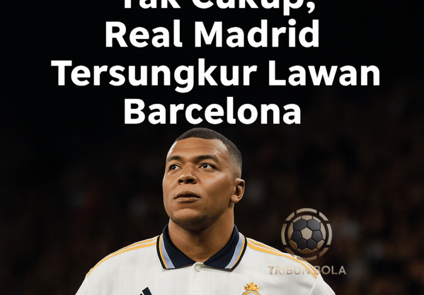 Kylian Mbappé kecewa setelah Real Madrid kalah dari Barcelona di Copa del Rey 2025
