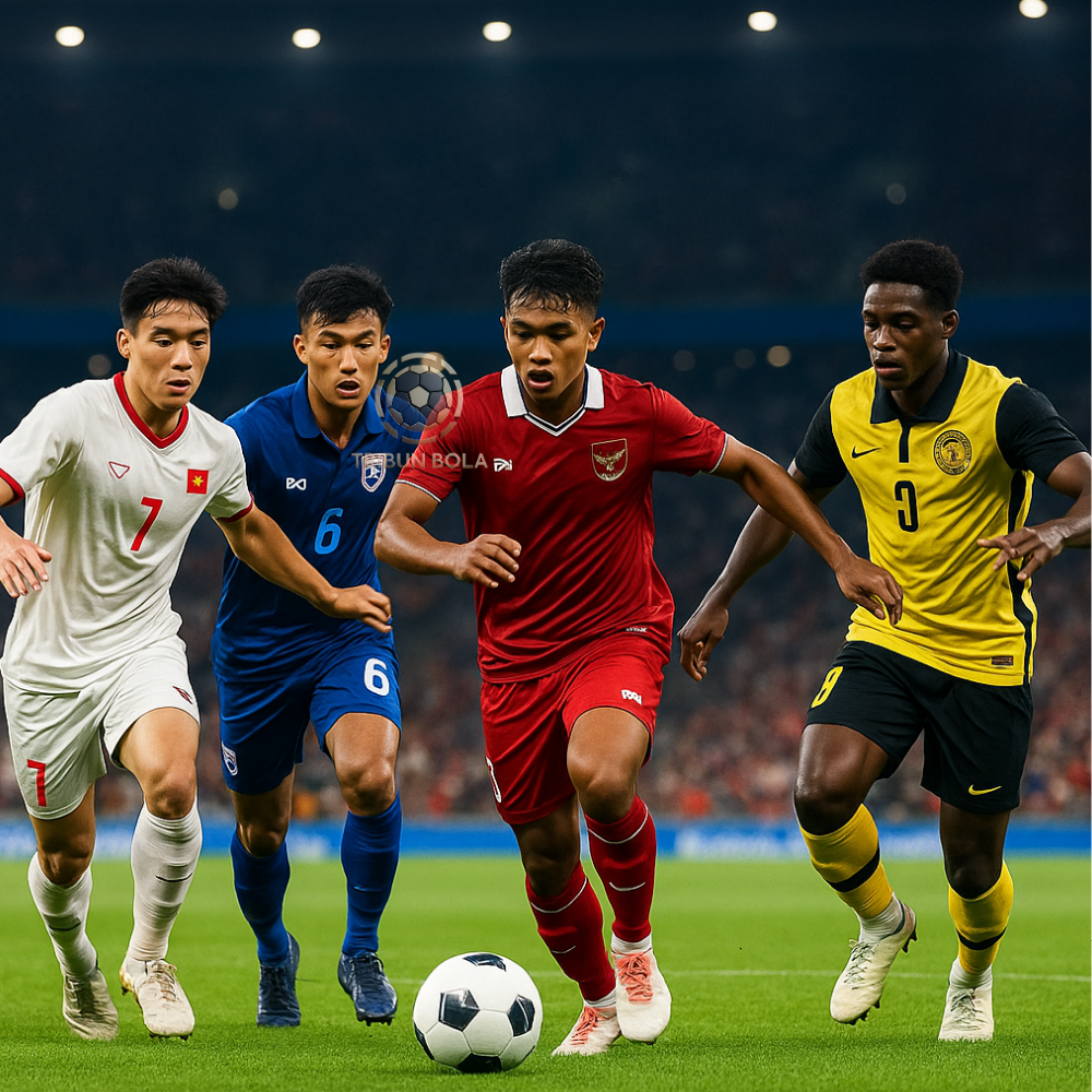 Aksi pemain muda dari tim rival: Vietnam, Thailand, Malaysia