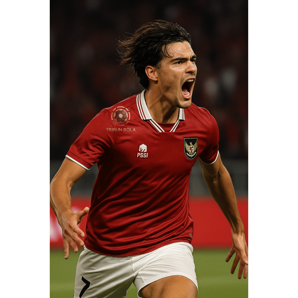Rafael Struick selebrasi gol ke gawang China