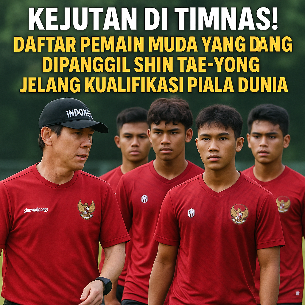 Shin Tae-yong dan pemain muda Timnas Indonesia menjalani latihan bersama menjelang Kualifikasi Piala Dunia 2025